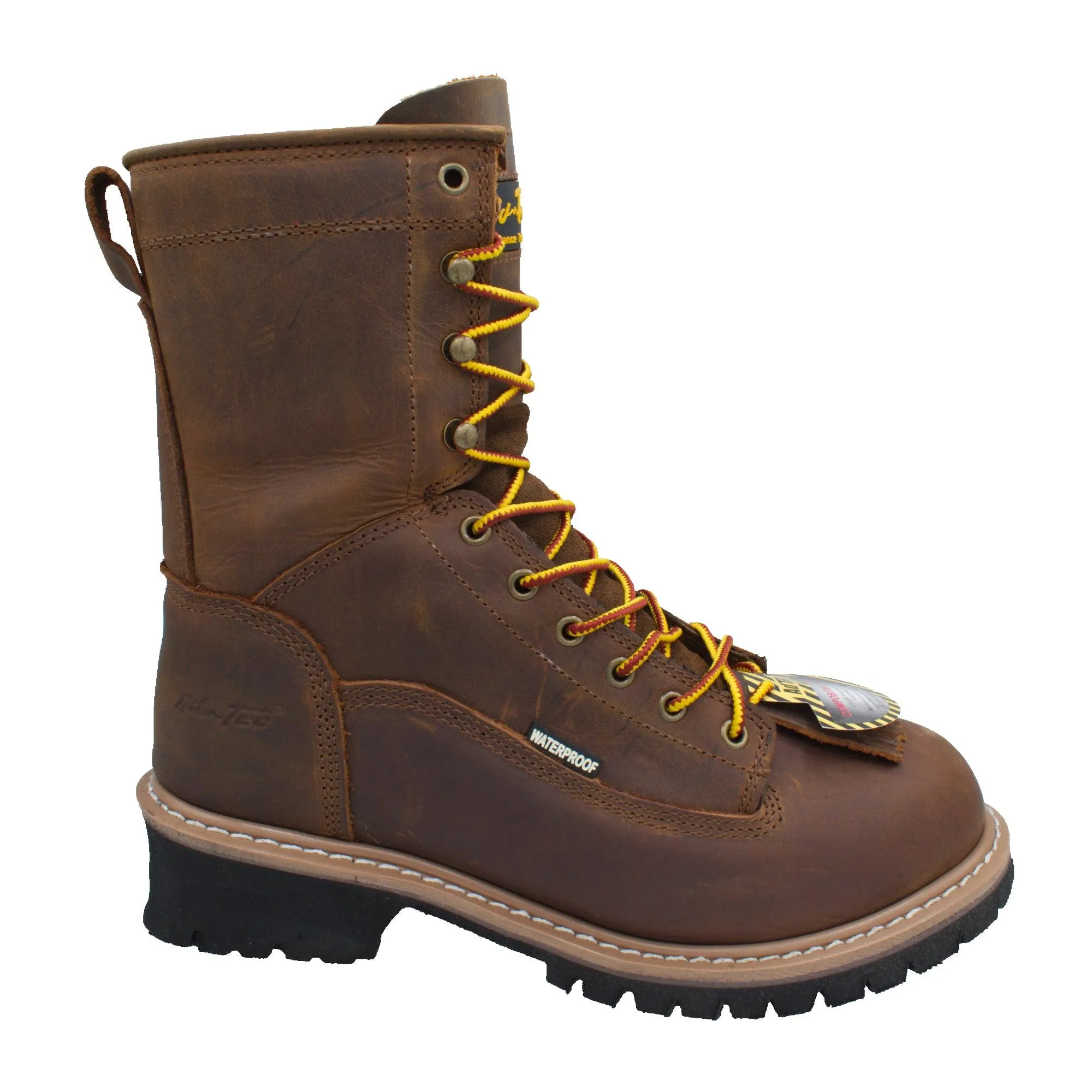 AdTec Men's 8" Composite Toe Waterproof Logger Brown