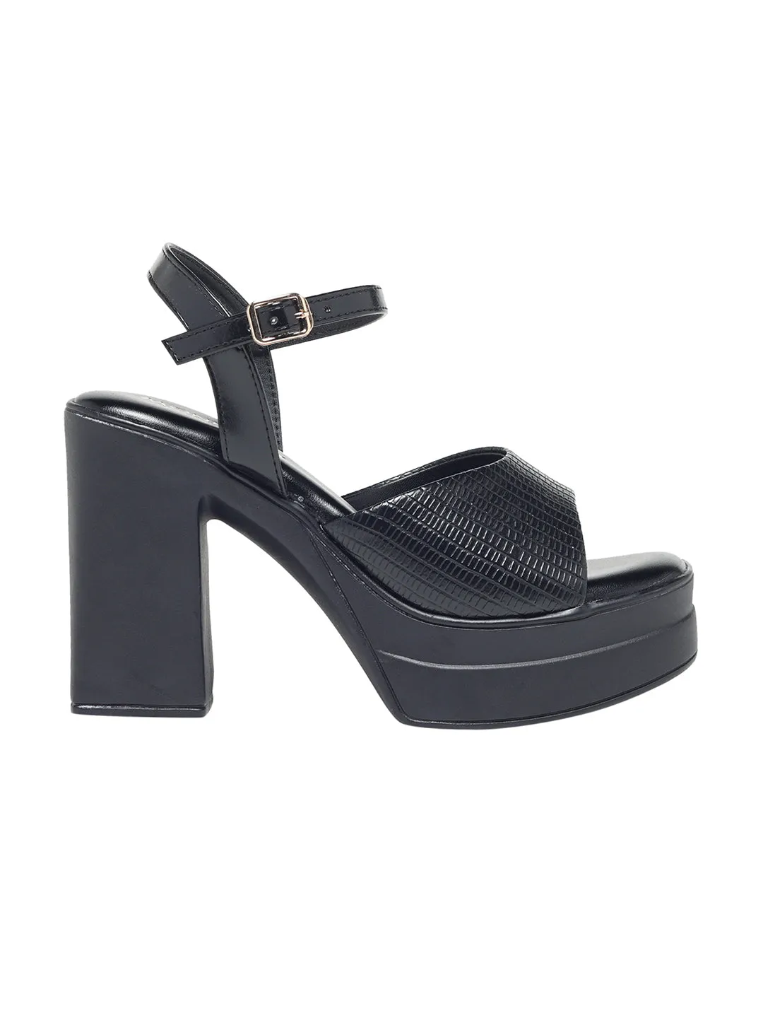 Arina Black Platform Heels