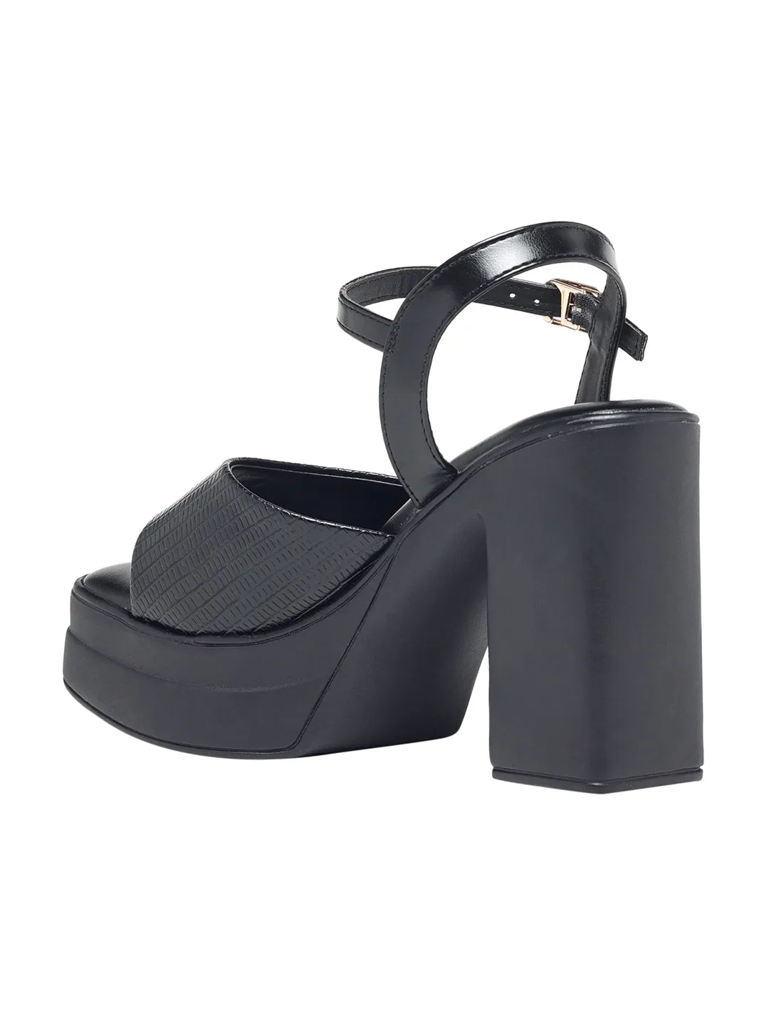 Arina Black Platform Heels