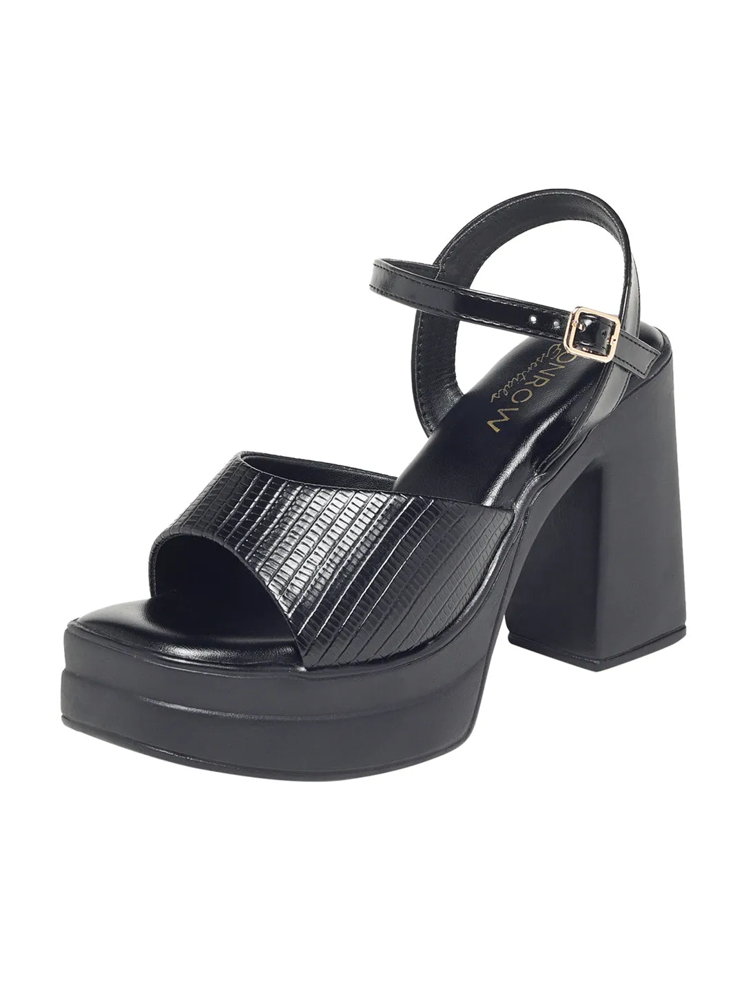 Arina Black Platform Heels