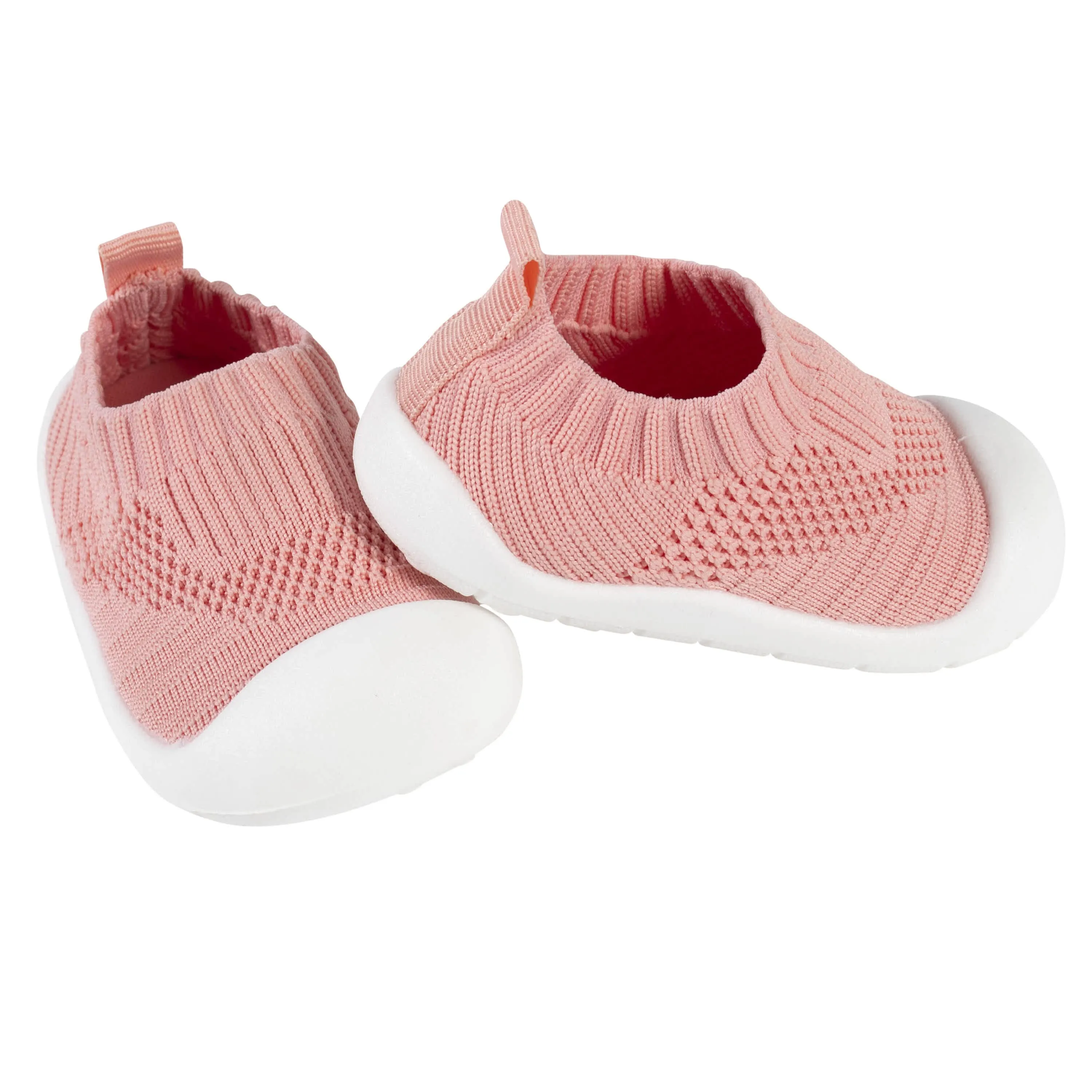 Baby Girls Pink Stretchy Knit Slip-On Sneaker