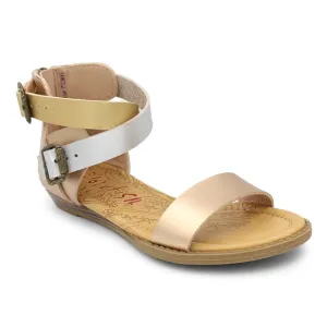 Blowfish Kid's Belia-K Multi Strap Sandal - Silver/Gold/Rose Gold