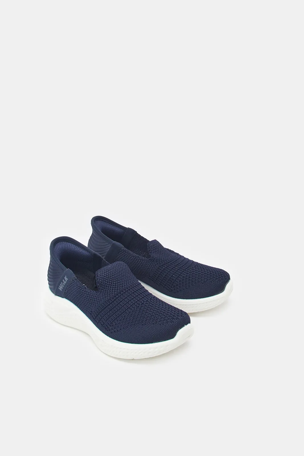 Boys Navy Easy Slip-On Shoes