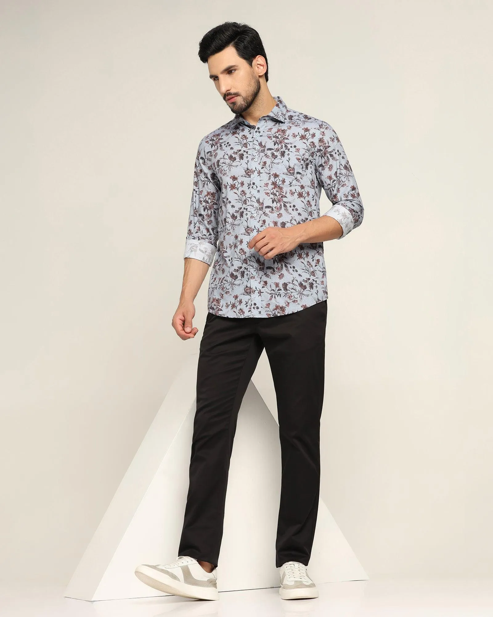 Casual Blue Printed Shirt - Bay