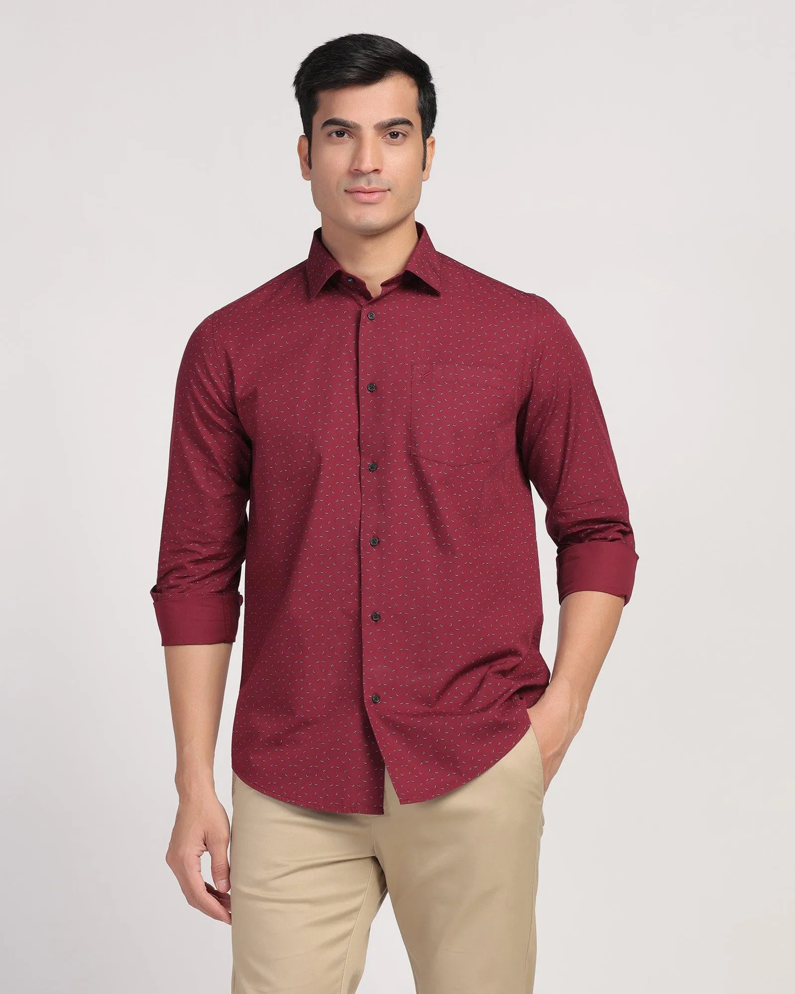 Casual Red Printed Shirt - Crimp