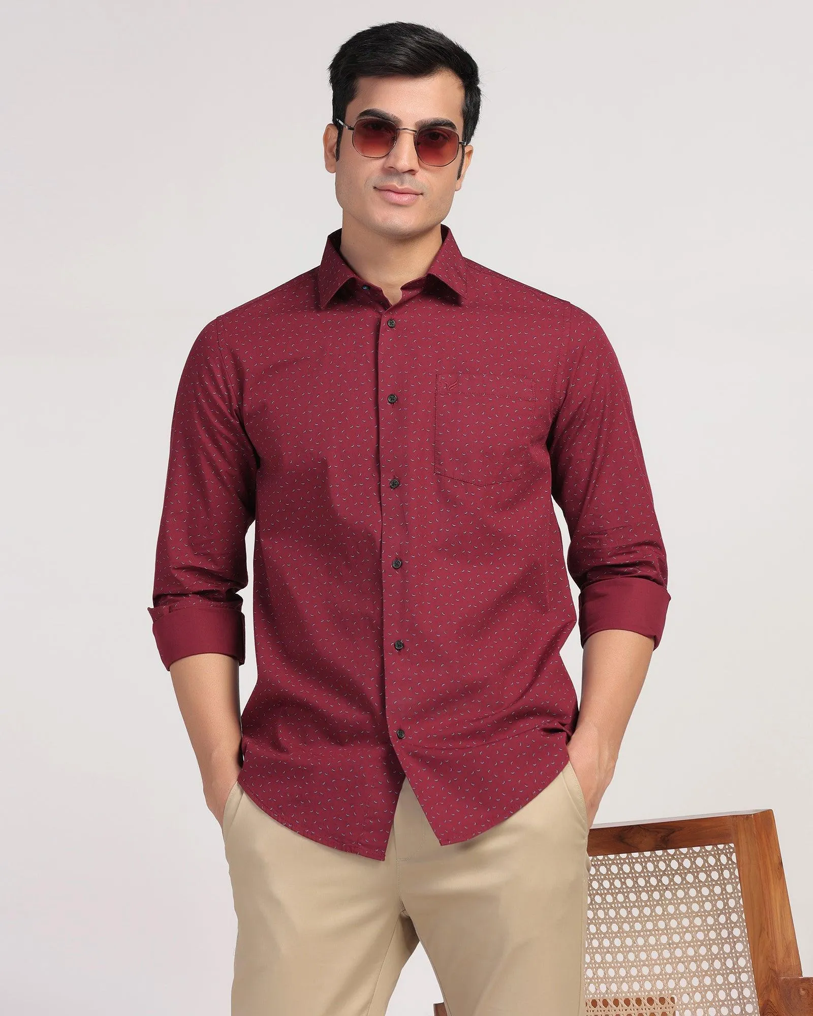 Casual Red Printed Shirt - Crimp