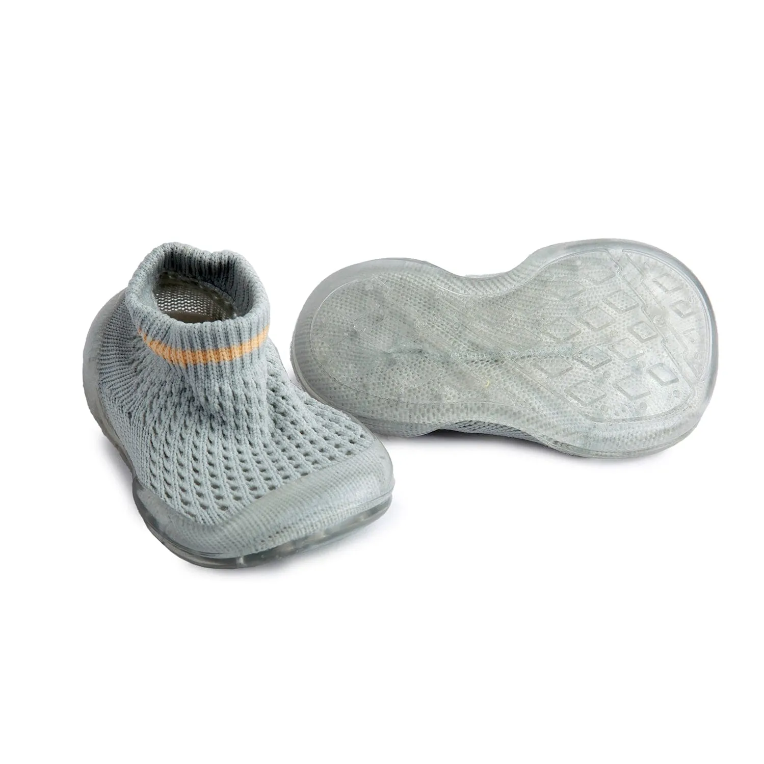 Comfy Knitted Grey Slip-On Shoes