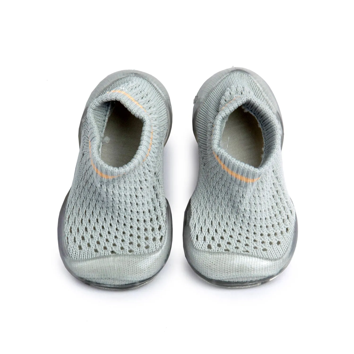 Comfy Knitted Grey Slip-On Shoes