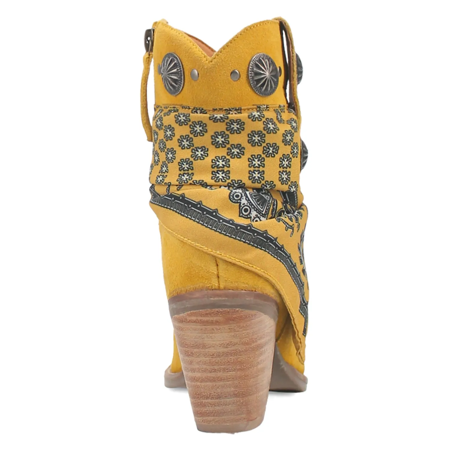 Dingo Womens Bandida Yellow Suede Fashion Boots