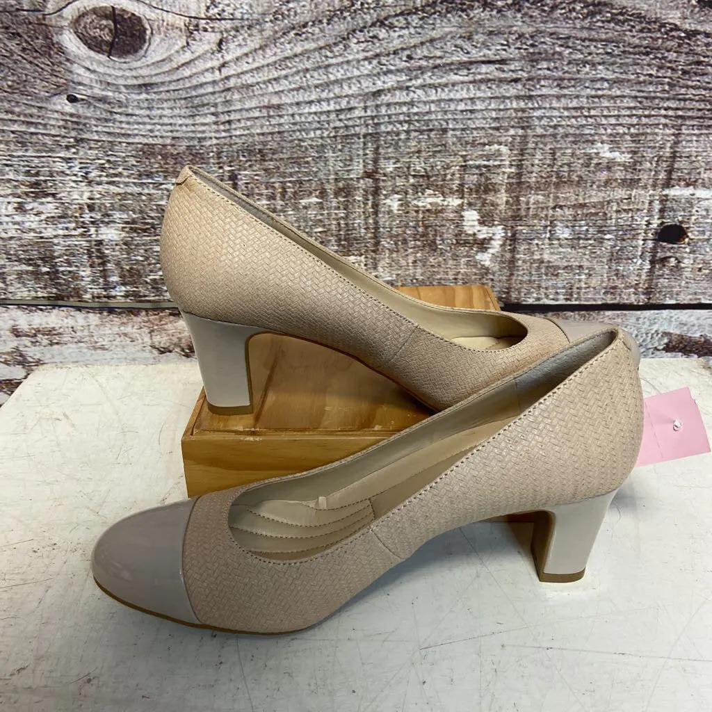 EASY SPIRIT BEIGE ESRAPHAEL HEEL SIZE 7 TCC