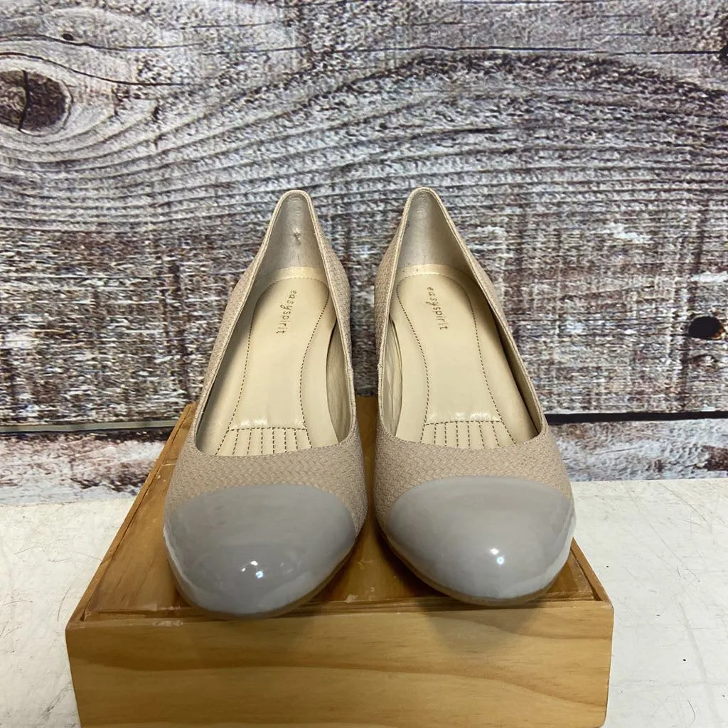 EASY SPIRIT BEIGE ESRAPHAEL HEEL SIZE 7 TCC