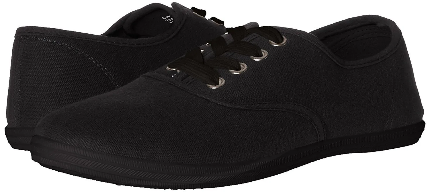 Easy USA - Womens Canvas Lace Up Shoe with Padded Insole