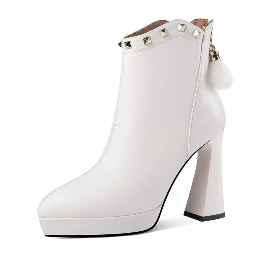 Elegant Zipper Pointed Toe Sculpted High Heel Boots