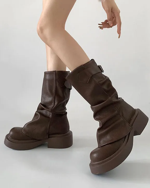 Grunge Style Slouch Boots