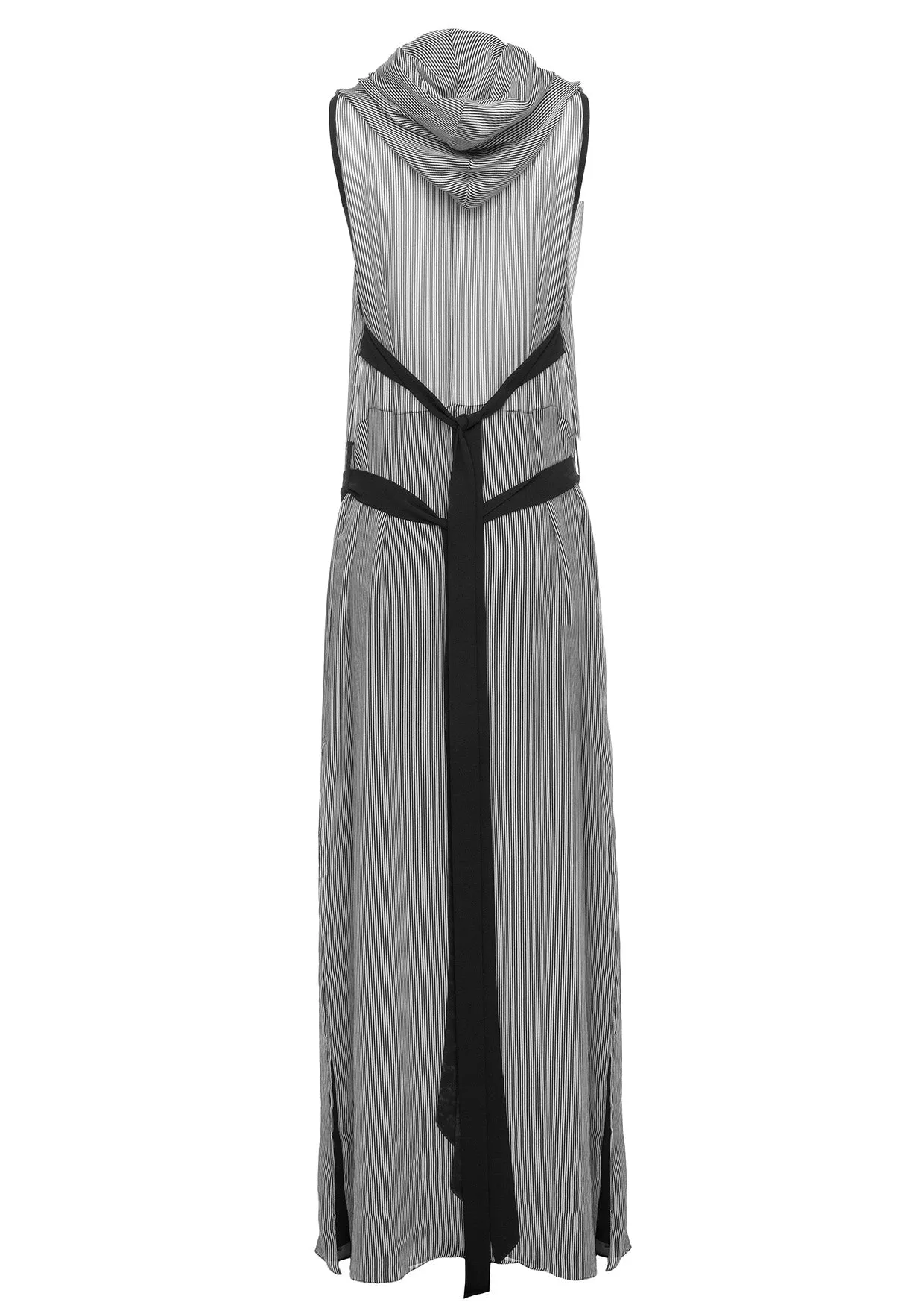 Hooded Silk Maxi Dress