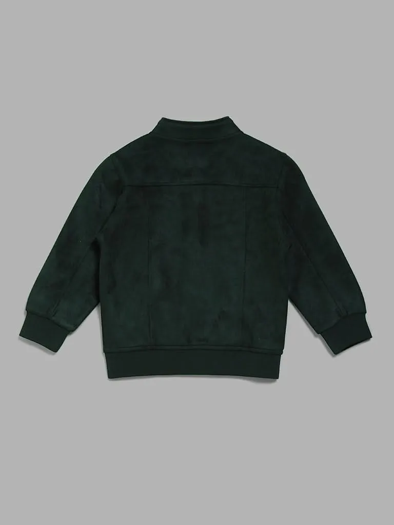 HOP Kids Green Suede Jacket