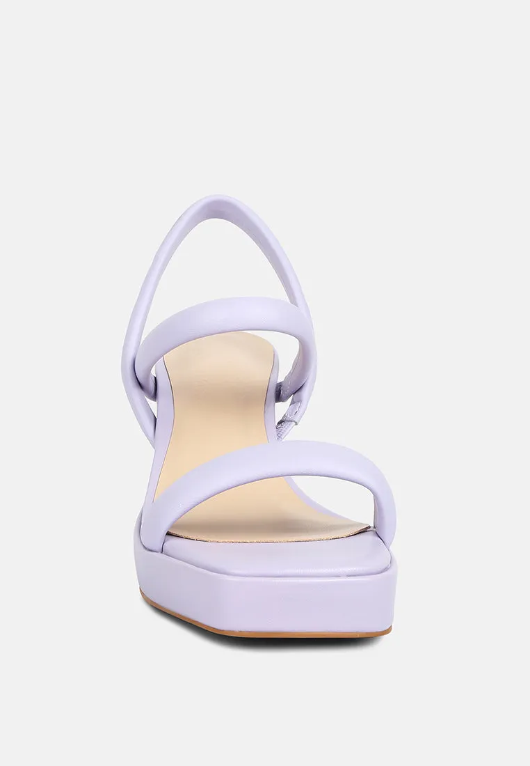 JOSLYN Slingback Block Heel Sandals in Lilac