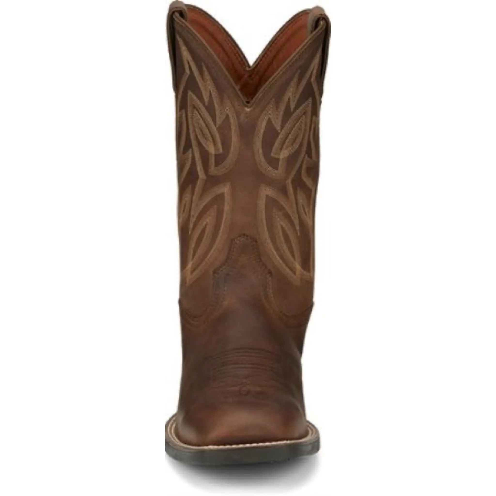 JUSTIN MEN'S CANTER DUSKY BROWN SQUARE TOE WESTERN BOOTS - SE7510