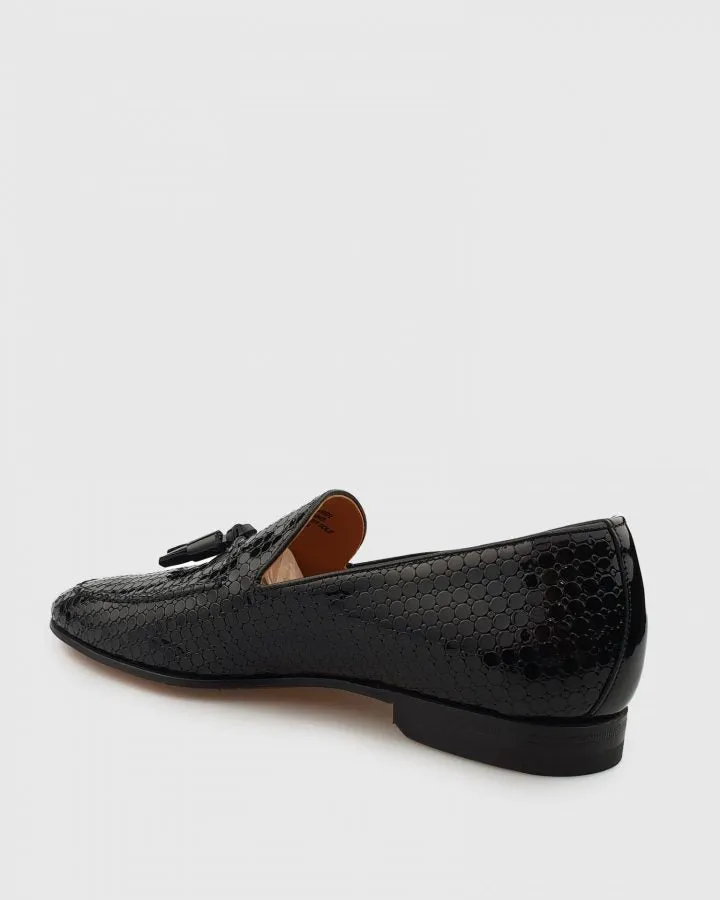 L'STONY 94663LO PATENT BLACK LOAFER