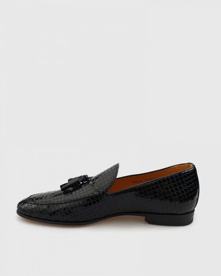 L'STONY 94663LO PATENT BLACK LOAFER