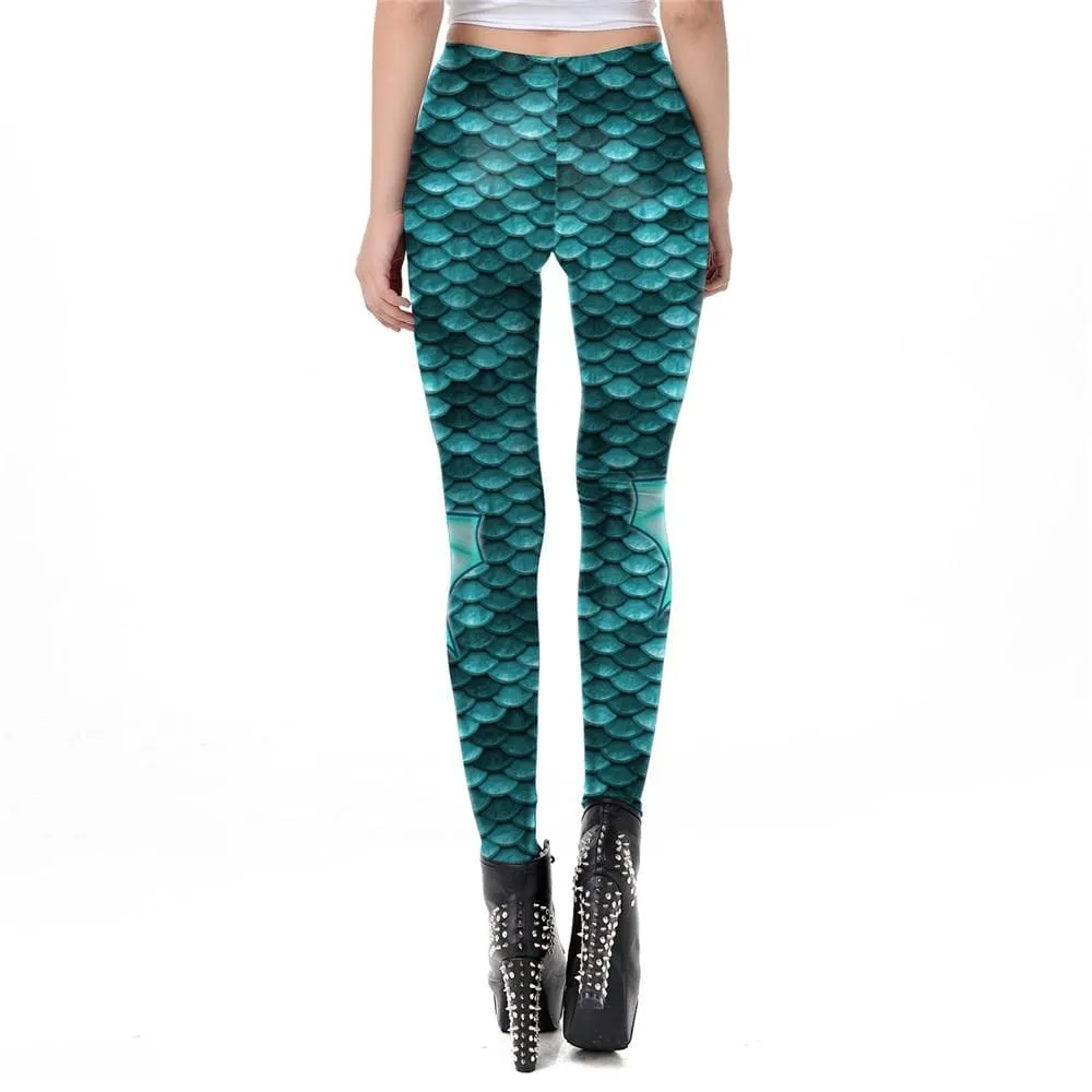 Mermaid Print Leggings