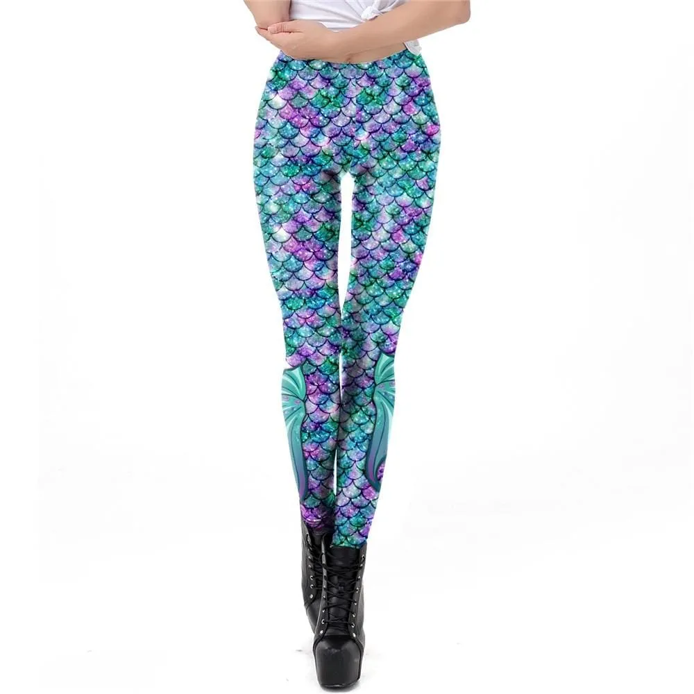 Mermaid Print Leggings