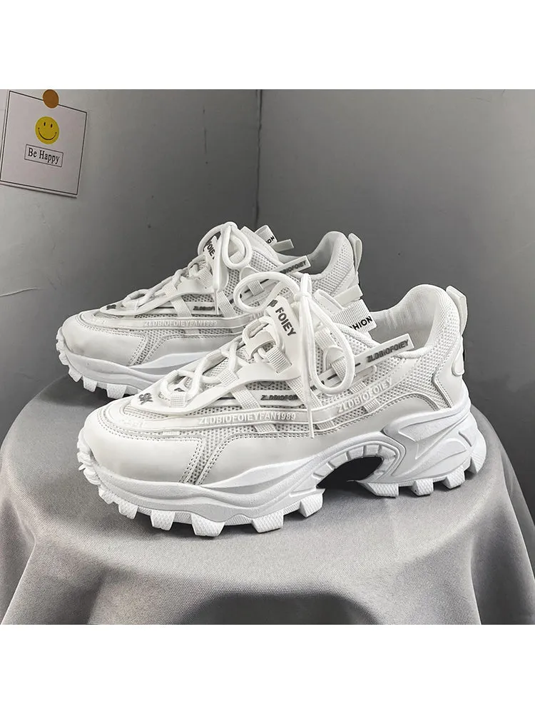 New Fashion Tyre Bottom Solid Color Stylish Clunky Sneakers