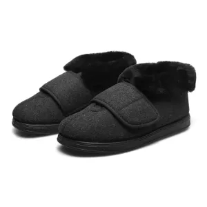 Owlkay Wool Upper Adjustable Velcro Easy Wear Shoes - NW6028