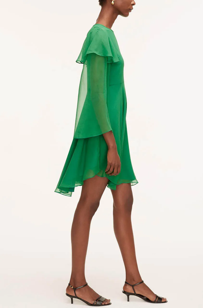 Ruffle Silk Chiffon Dress