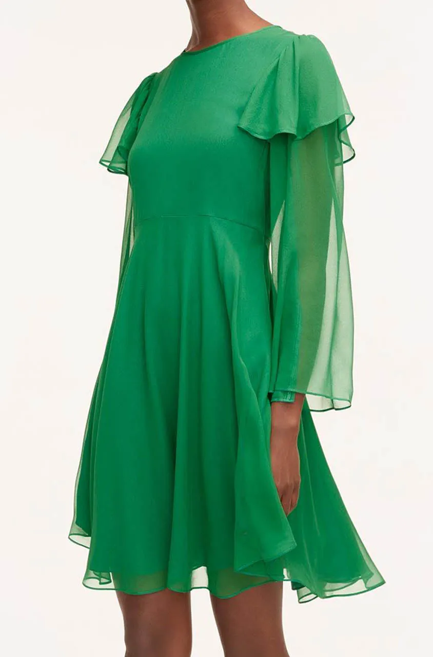 Ruffle Silk Chiffon Dress