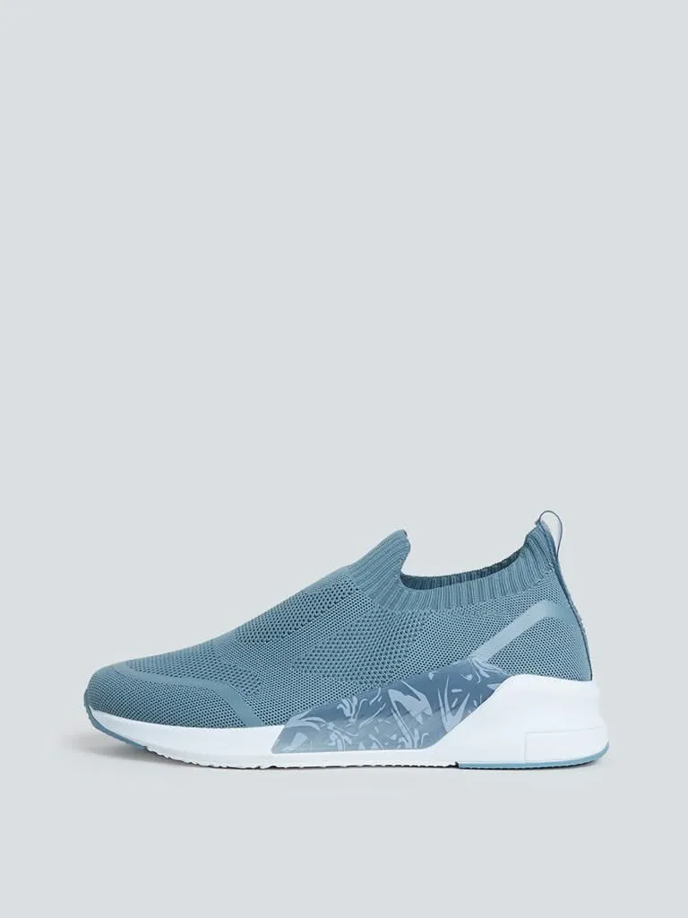 SOLEPLAY Teal Knitted Sneakers