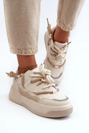 TEEK - Platform Mixed Laced Sneakers