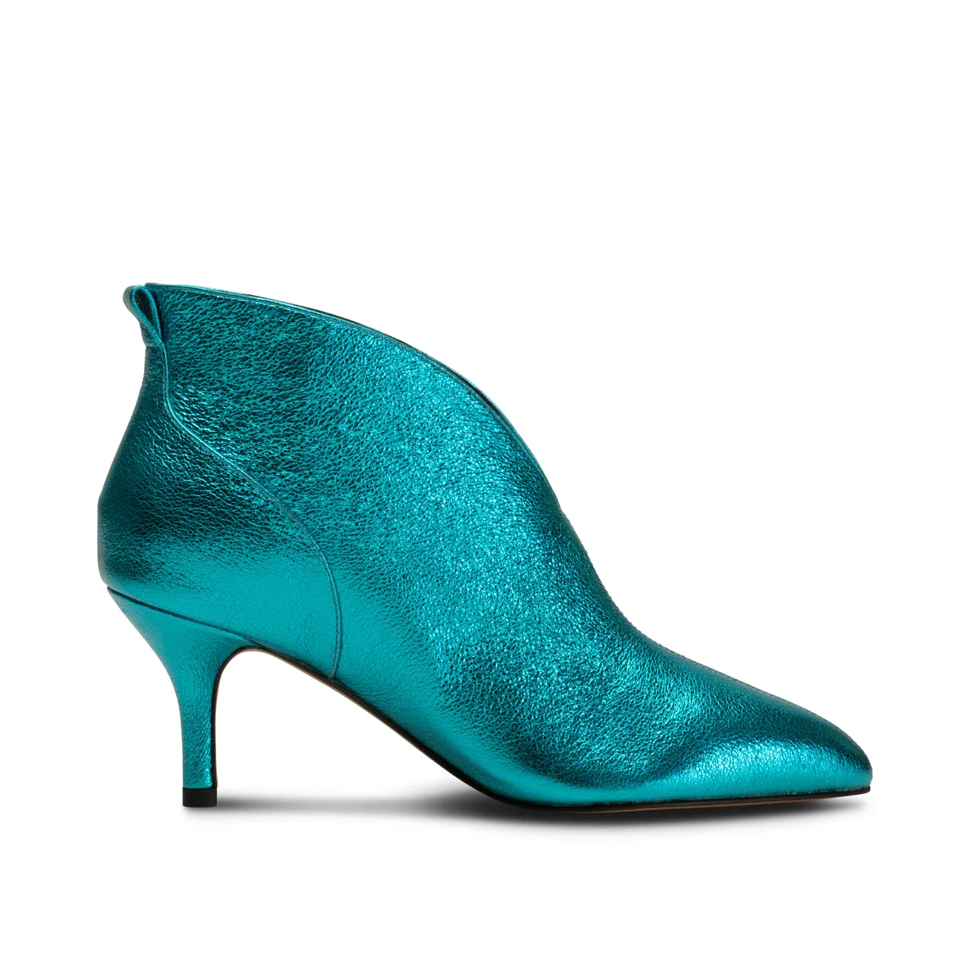 Valentine heel leather - TURQUOISE METALLIC