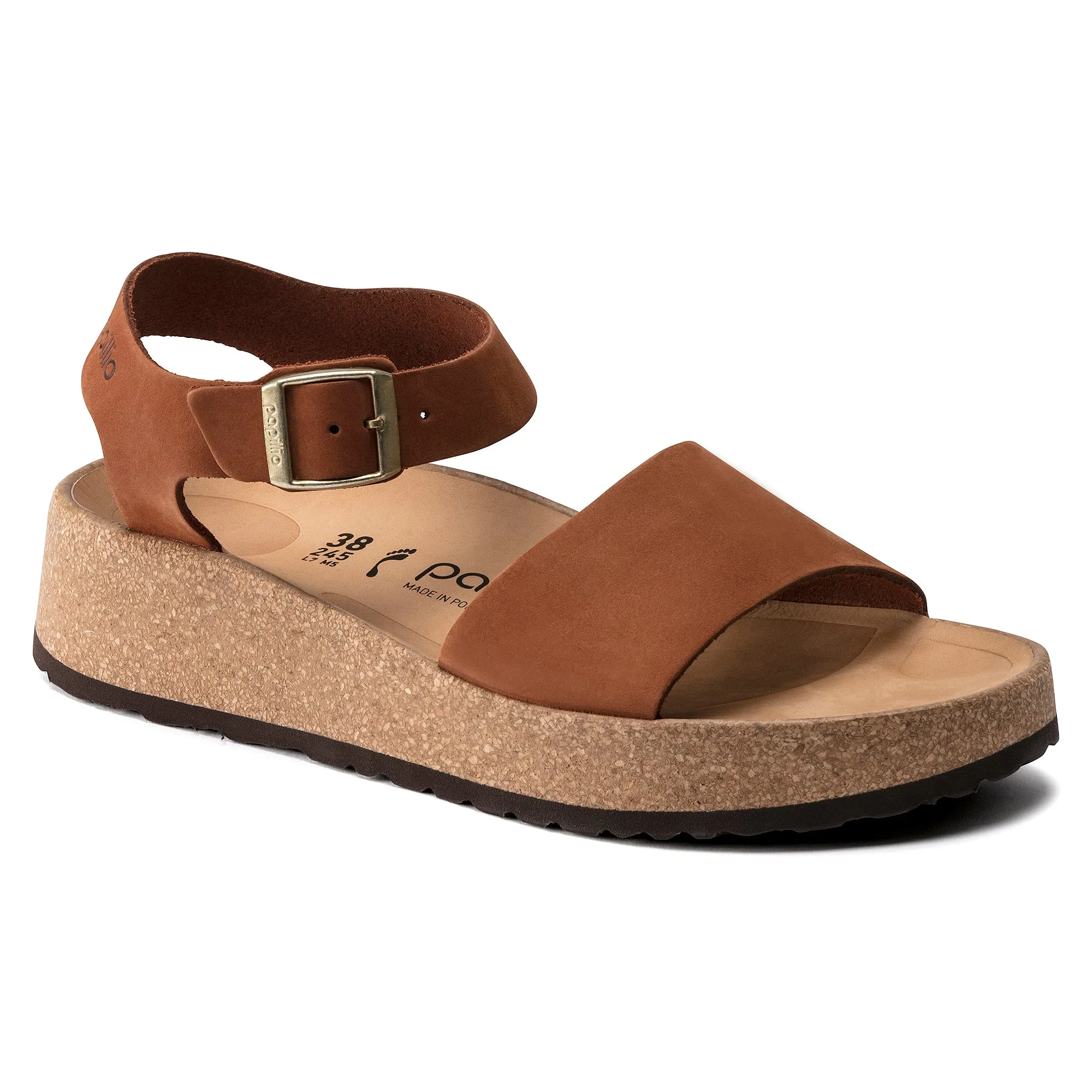 Women's Birkenstock Papillio Glenda Nubuck Leather Color: Pecan