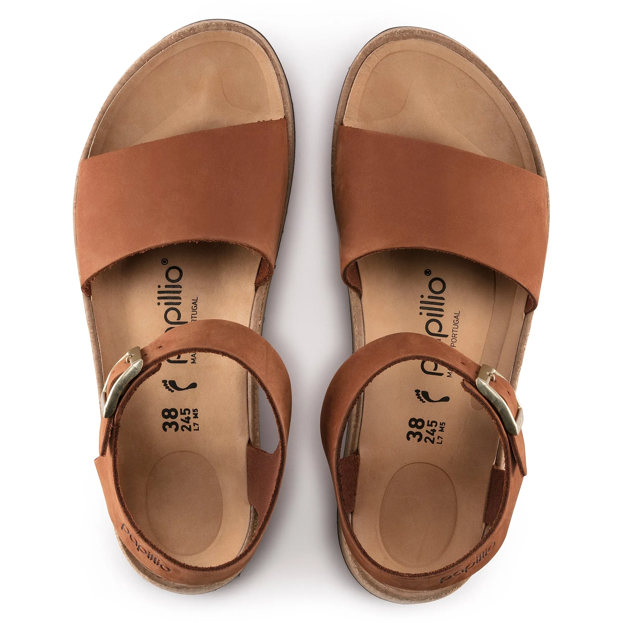 Women's Birkenstock Papillio Glenda Nubuck Leather Color: Pecan